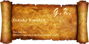 Gundy Kandid névjegykártya